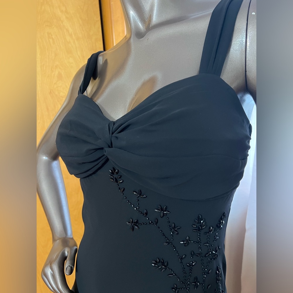 Black stretch beaded dress